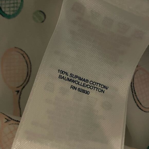 Lands’ End tennis print sleeveless button up 100% cotton SZ 16 - Picture 8 of 8